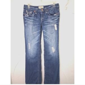 Big Star Liv Boot Jeans Low Rise Distressed